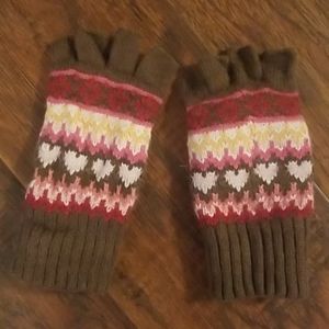 Aeropostale fingerless gloves fair isle